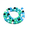 Handmade Polymer Clay Beads Strands CLAY-S092-76B-2