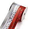 10M  5 Colors Hot Stamping Christmas Polyester Ribbons Set OCOR-Q026-02-2