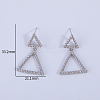 Triangle Brass Dangle Stud Earrings KM2949-4