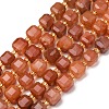 Natural Red Rabbit Hair Rutilated Quartz Beads Strands GG-CBAC972-A11-01-2