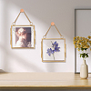 Hanging Pressed Flower Alloy Photo Frames ODIS-WH0002-71G-5