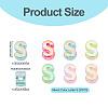 20Pcs UV Plating Transparent Acrylic European Beads OACR-TADJ0001-19S-3