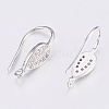 Brass Micro Pave Cubic Zirconia Earring Hooks ZIRC-K075-38P-3