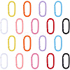 18Pcs 9 Colors Alloy Spring Gate Rings FIND-SC0022-16-7