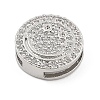 Brass Micro Pave Cubic Zirconia Slide Charms ZIRC-I068-28P-2