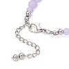 Frosted Transparent Glass Beaded Bracelets for Women BJEW-JB12136-01-4