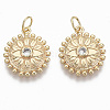 Brass Micro Pave Cubic Zirconia Pendants LS-KK-R130-005G-NF-1