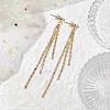 Brass Tassel Chain Drop Earrings for Women EJEW-JE05745-2