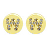 Brass Micro Pave Clear Cubic Zirconia Beads KK-T030-LA843-WX3-1