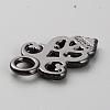 Alloy Snap Lock Clasps Findings FIND-WH0419-08B-2