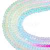 10 Strands 5 Styles Transparent Gradient Color Glass Beads Strands GLAA-SC0002-03-1