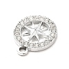 Alloy Rhinestone Pendants ALRI-C007-21P-4