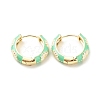 Daisy Flower Enamel Hoop Earrings EJEW-G290-01G-C-1