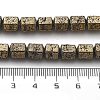 Electroplated Natural Lava Rock Beads Strands G-A251-A01-01E-4