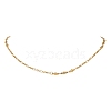304 Stainless Steel Leaf Flower Chain Necklaces for Women NJEW-JN05589-2