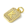 Rack Plating Brass Micro Pave Clear Cubic Zirconia Charms KK-G501-01K-G-2