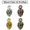 48Pcs 4 Colors Tibetan Style Alloy Pendants TIBEP-YW0001-80-2