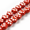 Handmade Printed Porcelain Beads X1-PORC-F005-02C-4