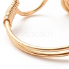 Copper Wire Wrap Ring and Vortex Open Cuff Ring for Women RJEW-JR00479-02-5