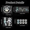 Gorgecraft 8 Sheets 4 Style Waterproof Heart & Bear Paw Pattern PET Car Decals Stickers STIC-GF0001-03A-2