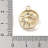 Brass Pave Clear Cubic Zirconia Pendants KK-Z061-19G-3