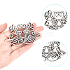 Viking Alloy Hair Clip with Hair Sticks OHAR-WH0001-04C-3