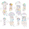 Jellyfish Rainbow Prism Electrostatic Window Stickers PW-WGD5262-01-1