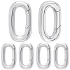 6Pcs Stainless Steel Spring Gate Rings STAS-BBC0008-34A-7