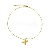 Ion Plating(IP) Initial Letter 304 Stainless Steel Pendant Necklace NJEW-R265-05G-X-2