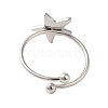 Non-Tarnish 304 Stainless Steel Open Cuff Ring RJEW-M167-08A-P-3