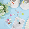 12Pcs 6 Colors Flower Acrylic Shoe Charms HJEW-CA00022-4