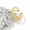 Rack Plating Brass Micro Pave Clear Cubic Zirconia Cuff Rings for Women RJEW-M028-58G-4