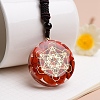 Natural Red Jasper Chip Resin Pendants PW23061353816-2