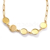 Brass Enamel Evil Eye Link Chain Necklaces NJEW-P256-02-4