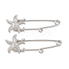 Starfish 304 Stainless Steel Safety Pins Brooch Findings SA-CBA098D-16H-P01-1