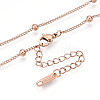 Ion Plating(IP) 304 Stainless Steel Satellite Chain Necklace for Men Women NJEW-E076-01RG-2