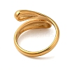 Ion Plating(IP) 304 Stainless Steel Teardrop Open Cuff Rings for Wome RJEW-Z054-06G-02-3