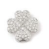 Brass Micro Pave Cubic Zirconia Slide Charms ZIRC-I068-06P-2