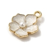 Flower Alloy Enamel Pendants ENAM-A007-01KCG-01-2