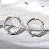 Tarnish Resistant 201 Stainless Steel Huggie Hoop Earrings Findings STAS-F149-33P-B-1
