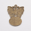 Alloy Butterfly Pendant Cabochon Settings PALLOY-DA11-3772-AB-FF-3