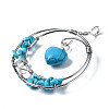 Synthetic Turquoise Big Pendants G-Q997-001C-S-2