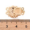 Brass Micro Pave Clear Cubic Zirconia Box Clasps KK-C076-08G-3