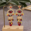 Alloy Acrylic Dangle Stud Earrings FS-WG31A95-07-1