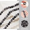  Synthetic Snowflake Obsidian Beads Strands G-NB0003-64-4