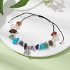 Chakra Natural & Synthetic Gemstone Braided Bead Bracelets BJEW-JB09824-03-4