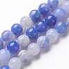 Natural Banded Agate Beads Strands G-P434-09A-D-2