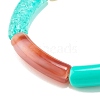 Acrylic Curved Tube Beaded Stretch Bracelet BJEW-JB07980-04-4