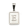 304 Stainless Steel Pave Natural White Shell Pendants STAS-S130-03P-E-1