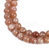 Natural Sunstone Round Bead Strands G-F266-11-8mm-01-3